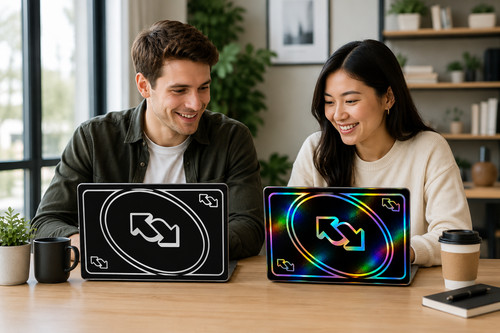 Adesivo vinile pelle laptop - , 15